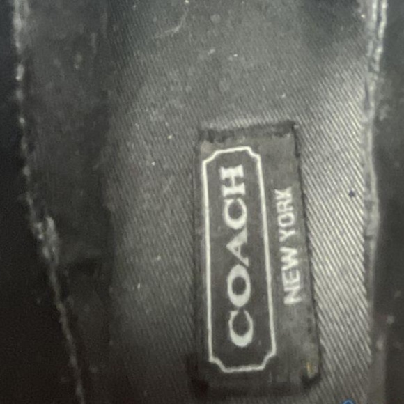 Coach Women's Alara Signature Print Brown Suede Wedged Heeled Boots Size 9.5M - Picture 6 of 7